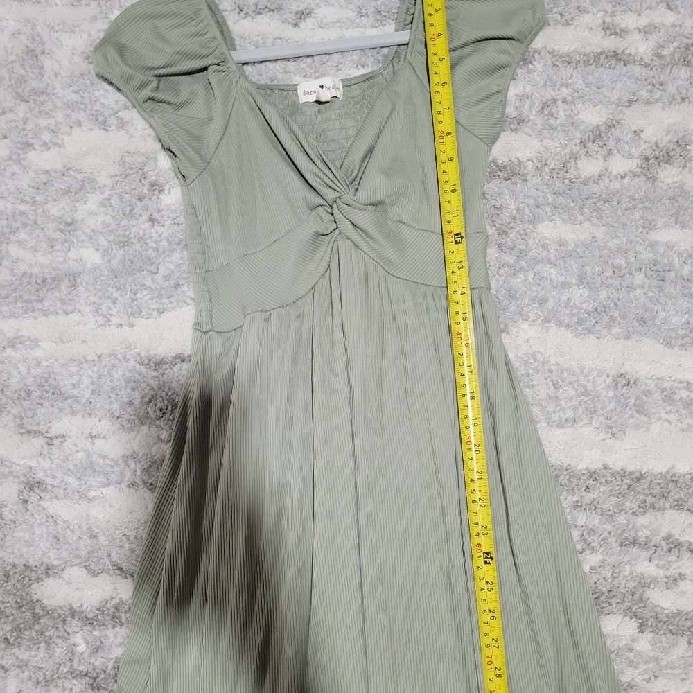 Derek Heart Olive Green Ribbed Top - Picture 8 of 10